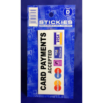 Card Payments Accepted Sticker