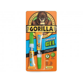 Gorilla 4044601 Super Glue Gel 2x3g - No-Run Precision Gel I