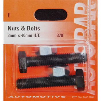 Autobar Nuts & Bolts 8mm x 40mm Pack of 2