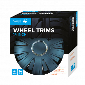 Simply Auto SWT127 Inferno Black Wheel Trim Set (14 Inch)