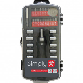 Simply Auto BSCR06 38 Piece Ratchet Screwdriver Set - Versat