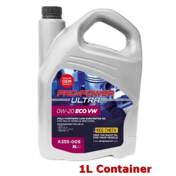 0W-20 ECO VW Fully Synthetic Low SAPS Engine Oil 1L