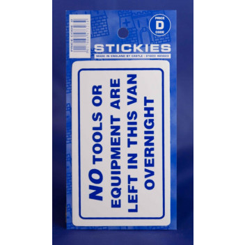 No Tools or Equip Sticker