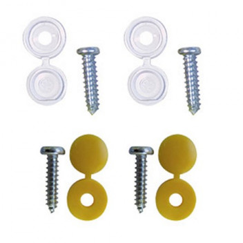 Pearl Automotive PWN548 Number Plate Fixings - 2 White 2 Yel