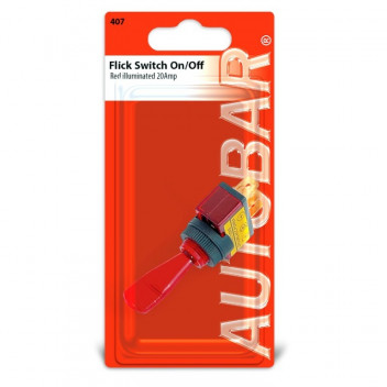 Autobar Flick Switch 20 Amp Red
