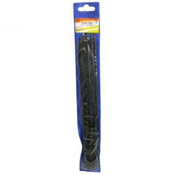 Pearl Automotive PWN810 Black 300mm Cable Ties - Pack of 20