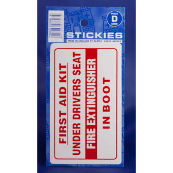 First Aid Kit Under Seat Sticker
