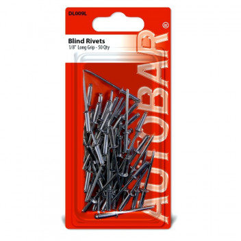 Autobar Long Grip Rivets 1/8 Pack of 50