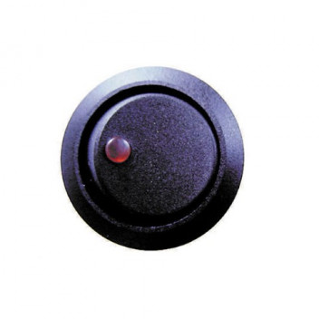 Pearl Automotive PWN563 Mini Round Illuminated Switch - Red