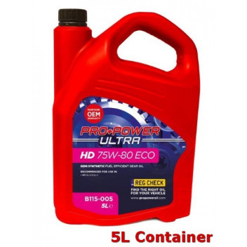 HD 75W-80 Eco Semi Synthetic Fuel Efficient Gear Oil 5L