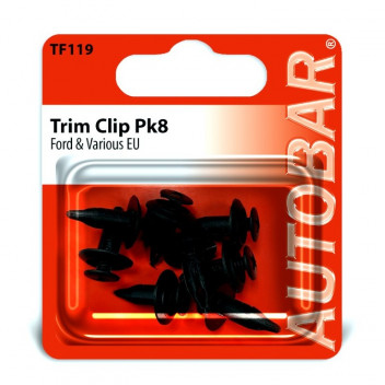 Autobar Ford & Various European Trim Clip Pack of 8