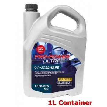 0W-30 LL-12 FE Fully Synthetic Low SAPS Engine Oil 1L