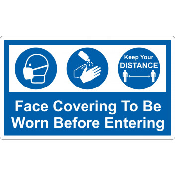 Face Covering To Be Worn Sticker