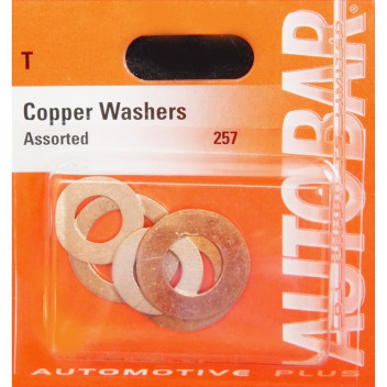 Autobar Copper Washers 8/10/12mm Pack of 5