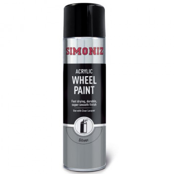 Simoniz SIMW50D Silver Acrylic Wheel Spray Paint 500ml - Dur