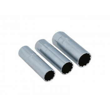 Laser Tools 7295 3 Piece Thin Wall Spark Plug Socket Set 3/8
