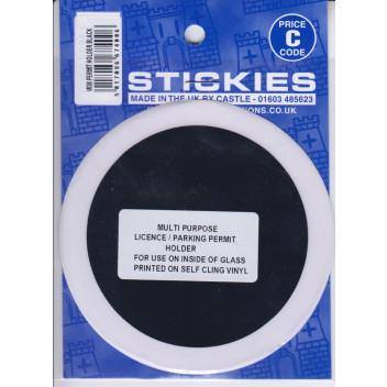 Permit Tax Holder Black Sticker