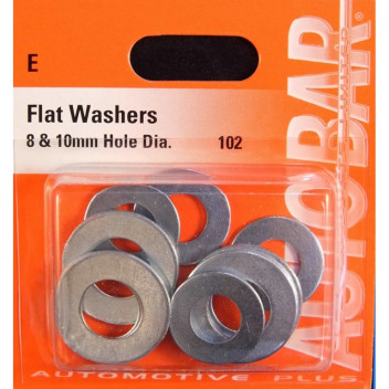 Autobar Flat Washers 8mm/10mm Pack of 10