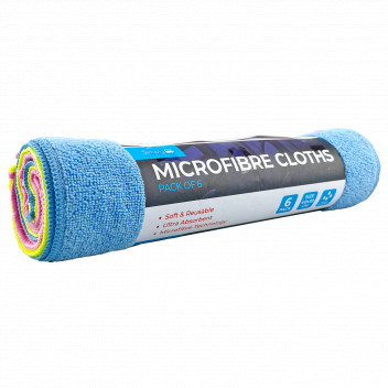 Simply Auto CLE020 Microfibre Cloth Roll - Pack of 6 Soft Mu