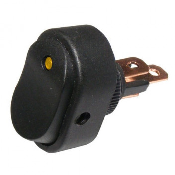 Pearl Automotive PWN950 Rocker Switch - Round Hole Amber