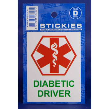 Diabetic Driver Sticker