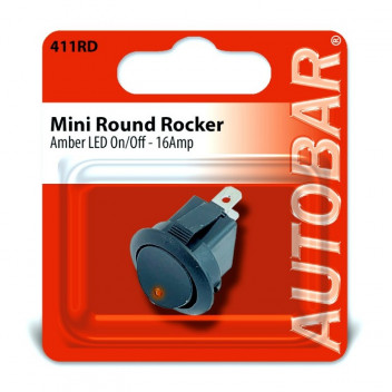 Autobar Rocker Switch Amber Dot On/Off