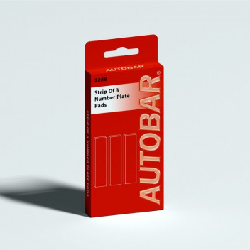 Autobar Number Plate Pads Strip of 3