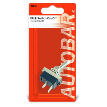 Autobar Flick Switch On/Off 25A Metal
