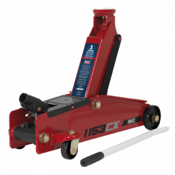 Sealey 1153CX 3 Tonne Trolley Jack - Long Reach Heavy Duty H
