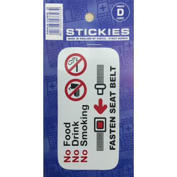 No Food/Drink/Smoke Sticker