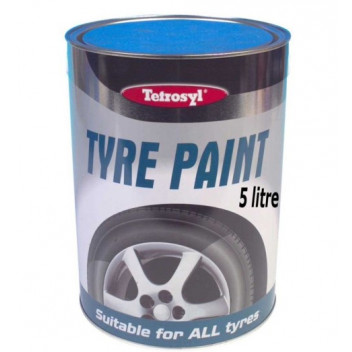 Tetrosyl TYM005 Tyre Paint 5L - Professional Black Tyre Dres