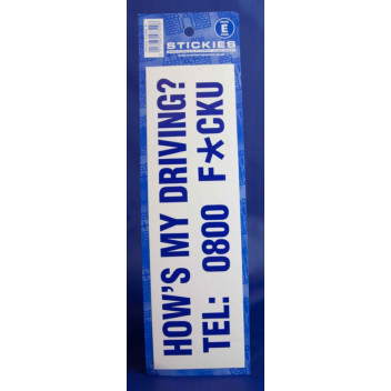 Hows My Driving Sticker