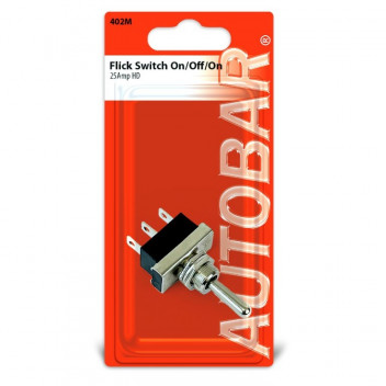 Autobar Flick Switch On/Off/On 25A Metal