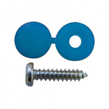 Pearl Automotive PWN718 Number Plate Screws & Caps - Blue
