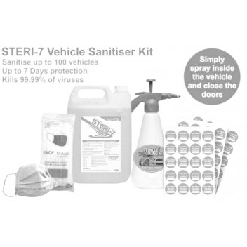 Steri-7 CARSTERIKIT Vehicle Sanitiser Kit - Complete Car Int