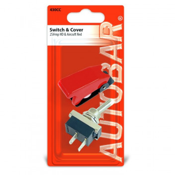 Autobar Metal Switch with Aircraft Cover Red