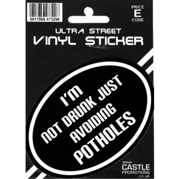 Avoiding Potholes Sticker