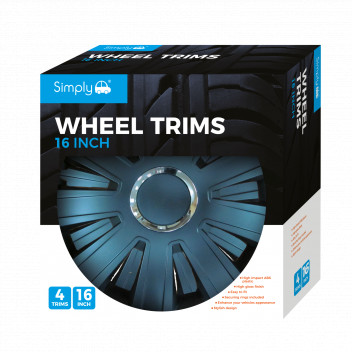 Simply Auto SWT129 Inferno Black Wheel Trim Set (16 Inch)