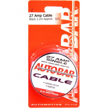 Autobar 27 Amp Cable 2.2 Metre Black