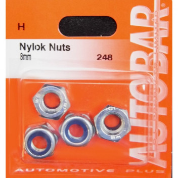 Autobar Nylok Nuts 10mm Pack of 2