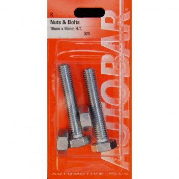 Autobar Nuts & Bolts 10mm x 55mm Pack of 2