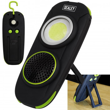 Sealey LED50WS 10W COB LED Wireless Speaker - Work Light & B