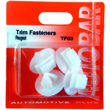 Autobar Trim Fasteners for Peugeot Pack of 4