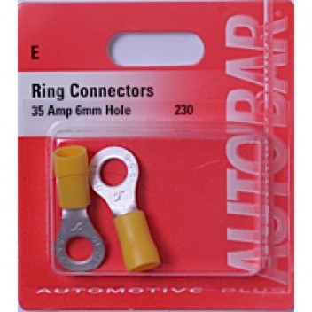 Autobar Ring Connectors 35A 6mm Hole Pack of 2