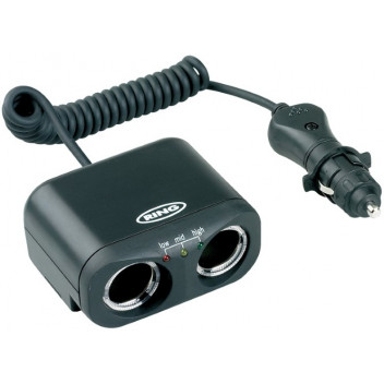 Ring Automotive RMS2 12V 2-Way Socket Adapter - Dual Car Pow