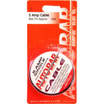 Autobar 5 Amp Cable 7 Metre Red
