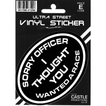 Sorry Officer Sticker