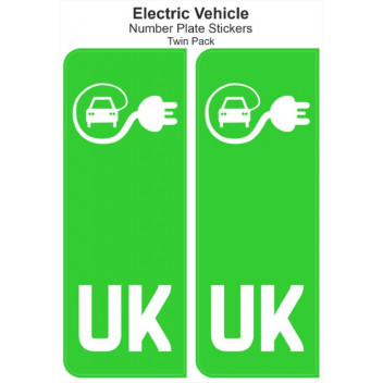 UK Electric Vehicle No Plates Sticker