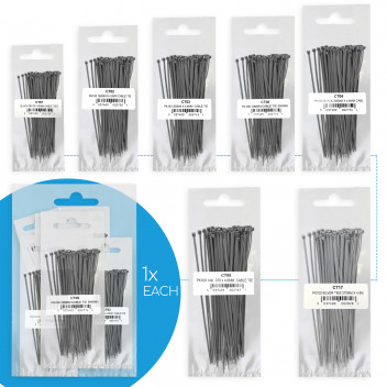 Simply Auto CTP700 Cable Tie Pack - Multi-Size Nylon Zip Tie