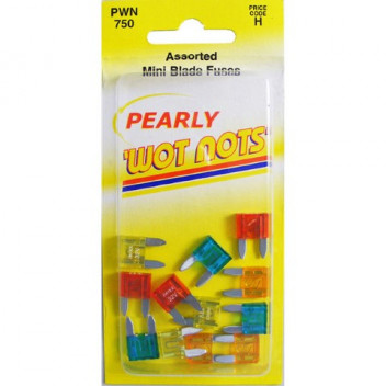 Pearl Automotive PWN750 Assorted Mini Blade Fuses - Pack PAF